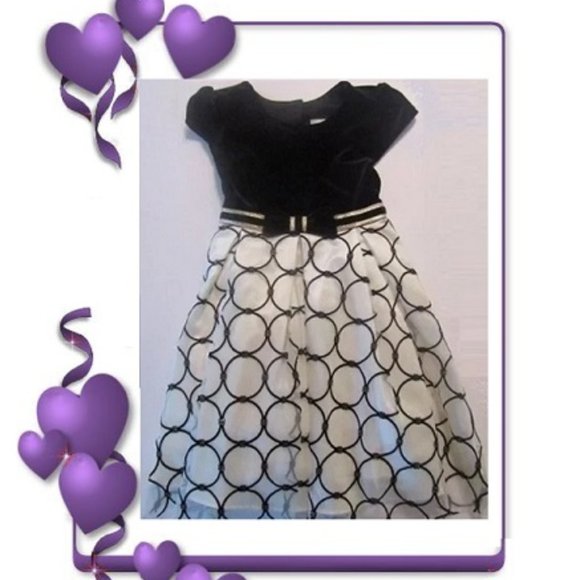 Jona Michelle Girls 4T Elegant Velvet Top Party Dress - Picture 1 of 6